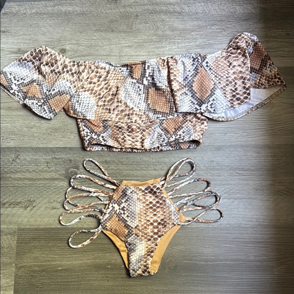 DIVA MODA WATER SNAKE BIKINI SWIMSUIT SET!